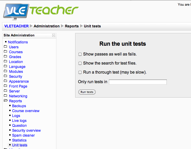 Moodle Unit Tests Moodle Unit Tests