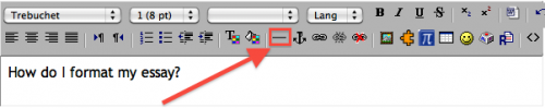 Line in HTML editor Moodle 1 Line in HTML editor Moodle 1