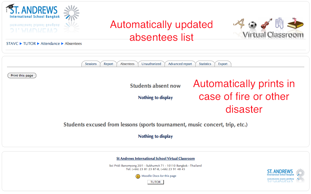 A screenshot of a custom Moodle module I created.